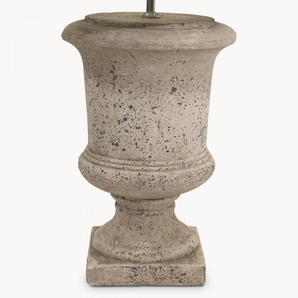 Birkdale Large Stone Lamp with Grey Shade 80cm