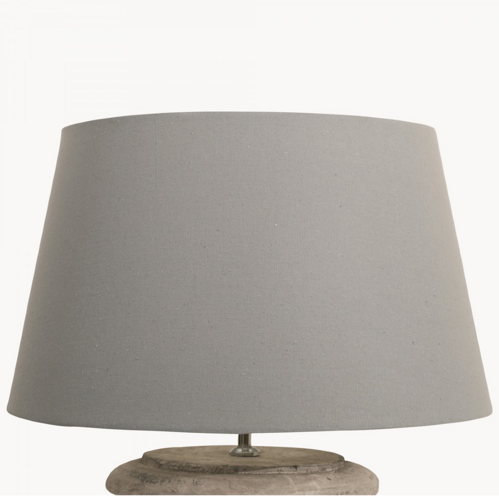 Birkdale Large Stone Lamp with Grey Shade 80cm
