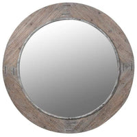 Large Wooden Rim Mirror 110cm | Annie Mo's