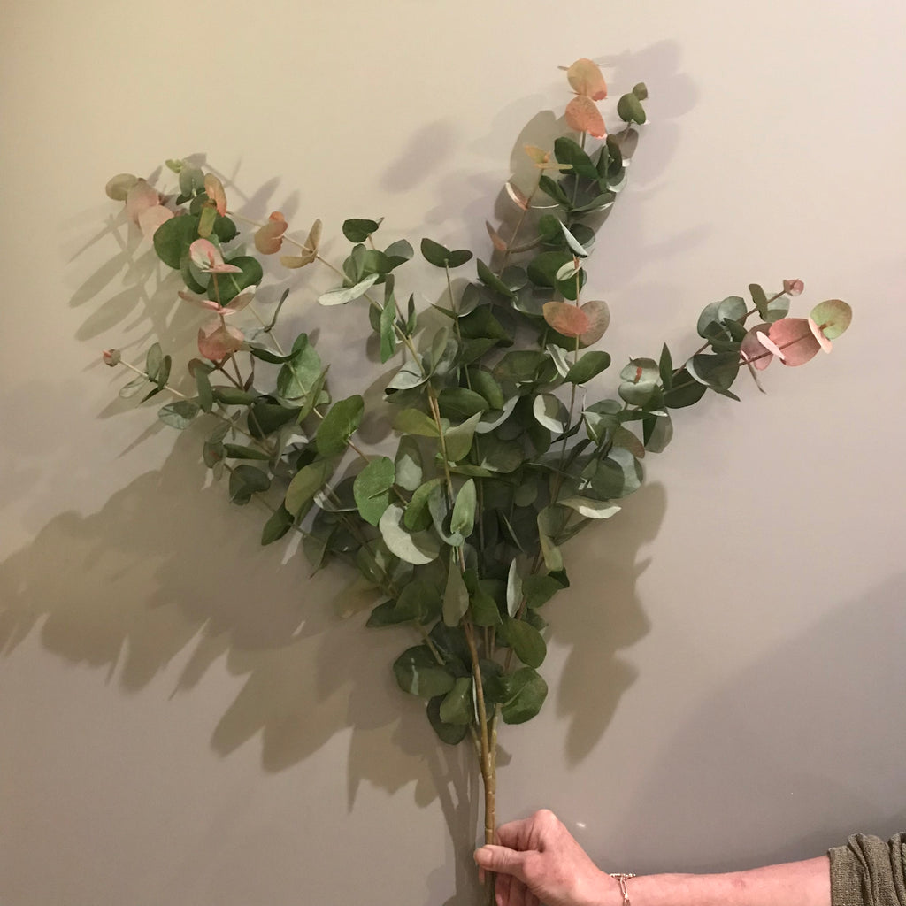 Large Natural Blush Eucalyptus Spray 100cm B