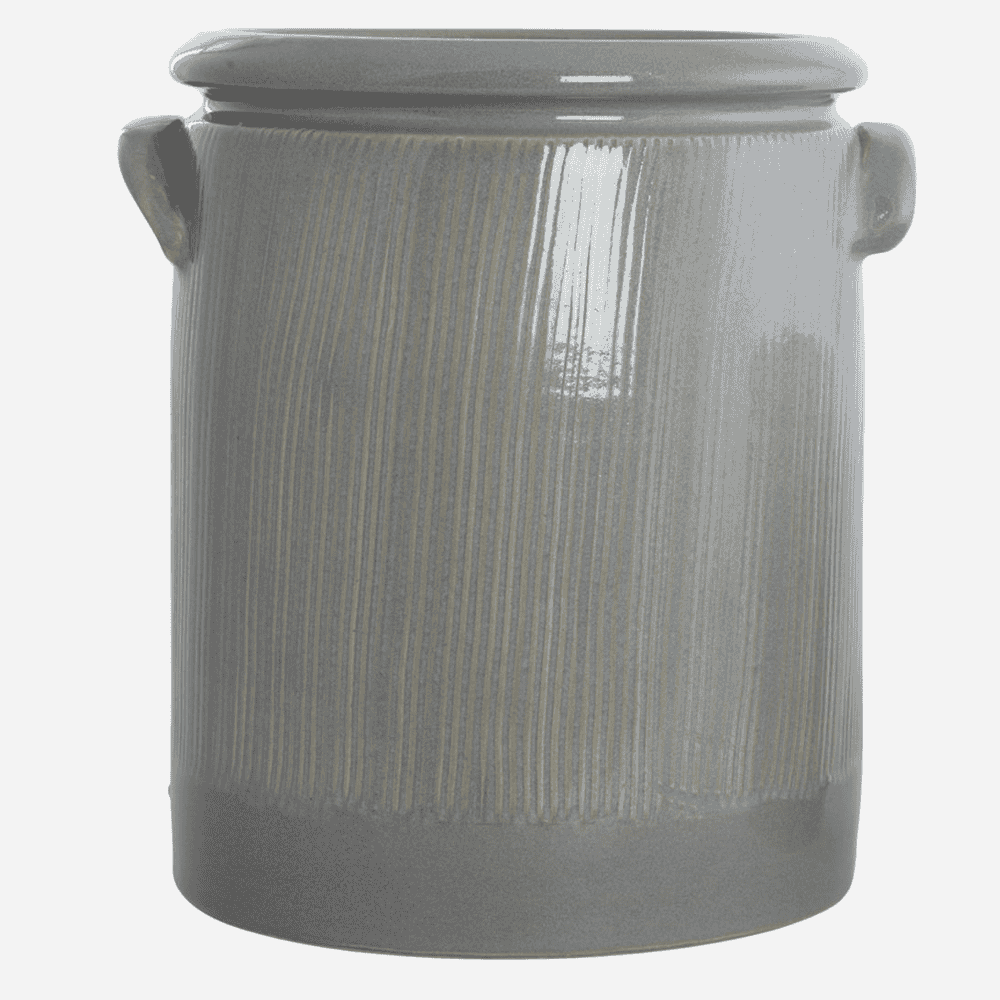 Light Grey Pottery Planter 24cm-B