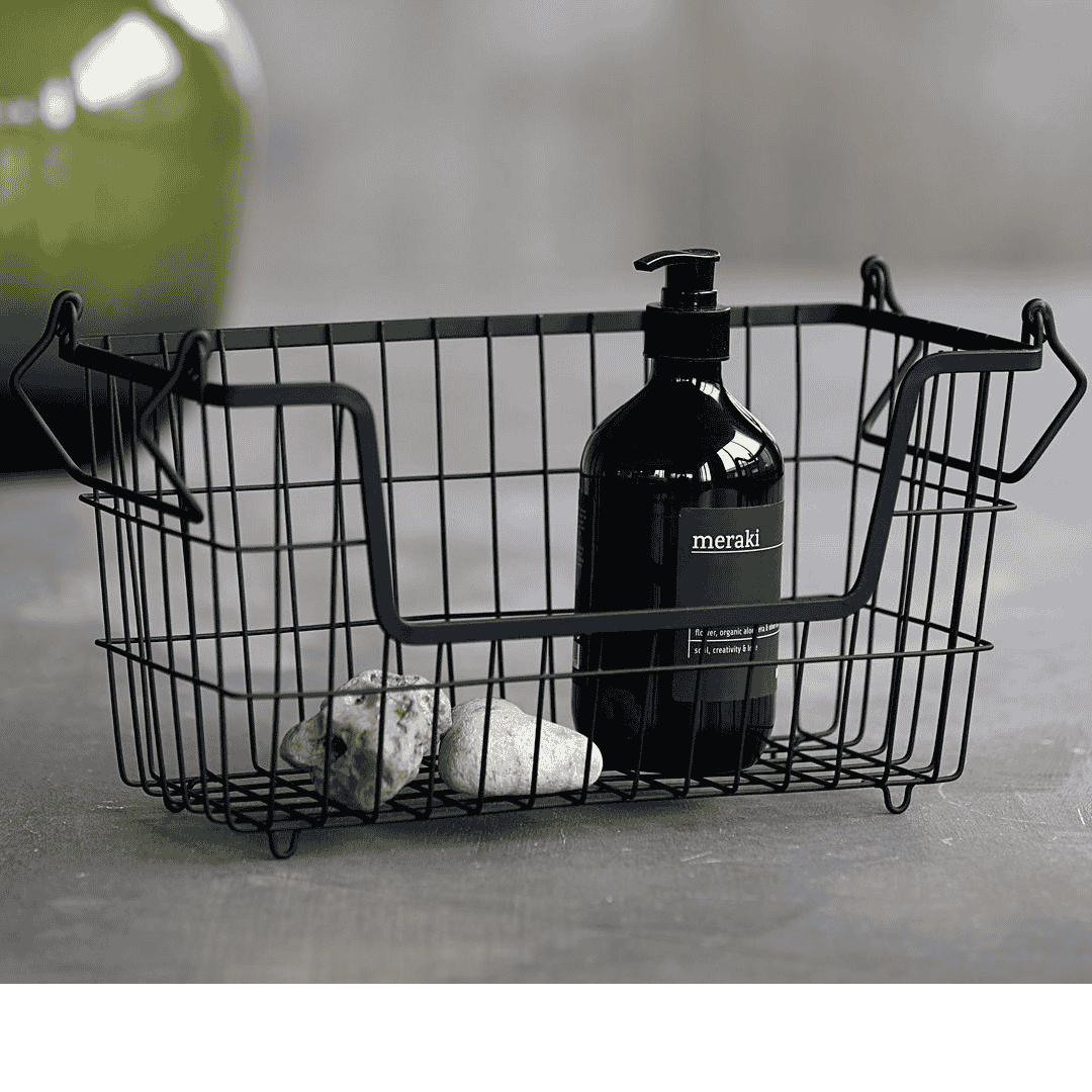 Matt Black Stackable Wire Basket 32cm | Annie Mo's