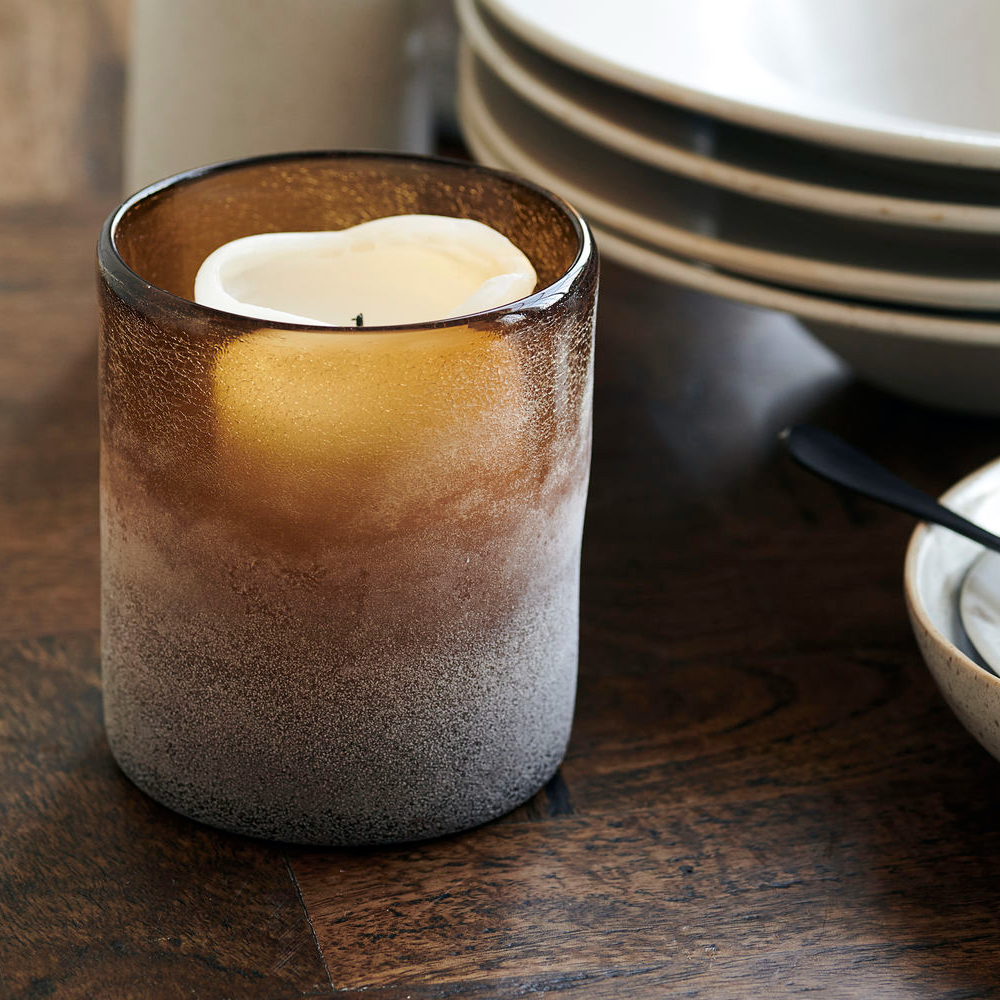 Misty Brown Tealight Holder 11cm | Annie Mo's