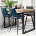 Dalton Navy PU Leather Counter Dining Bar Stool