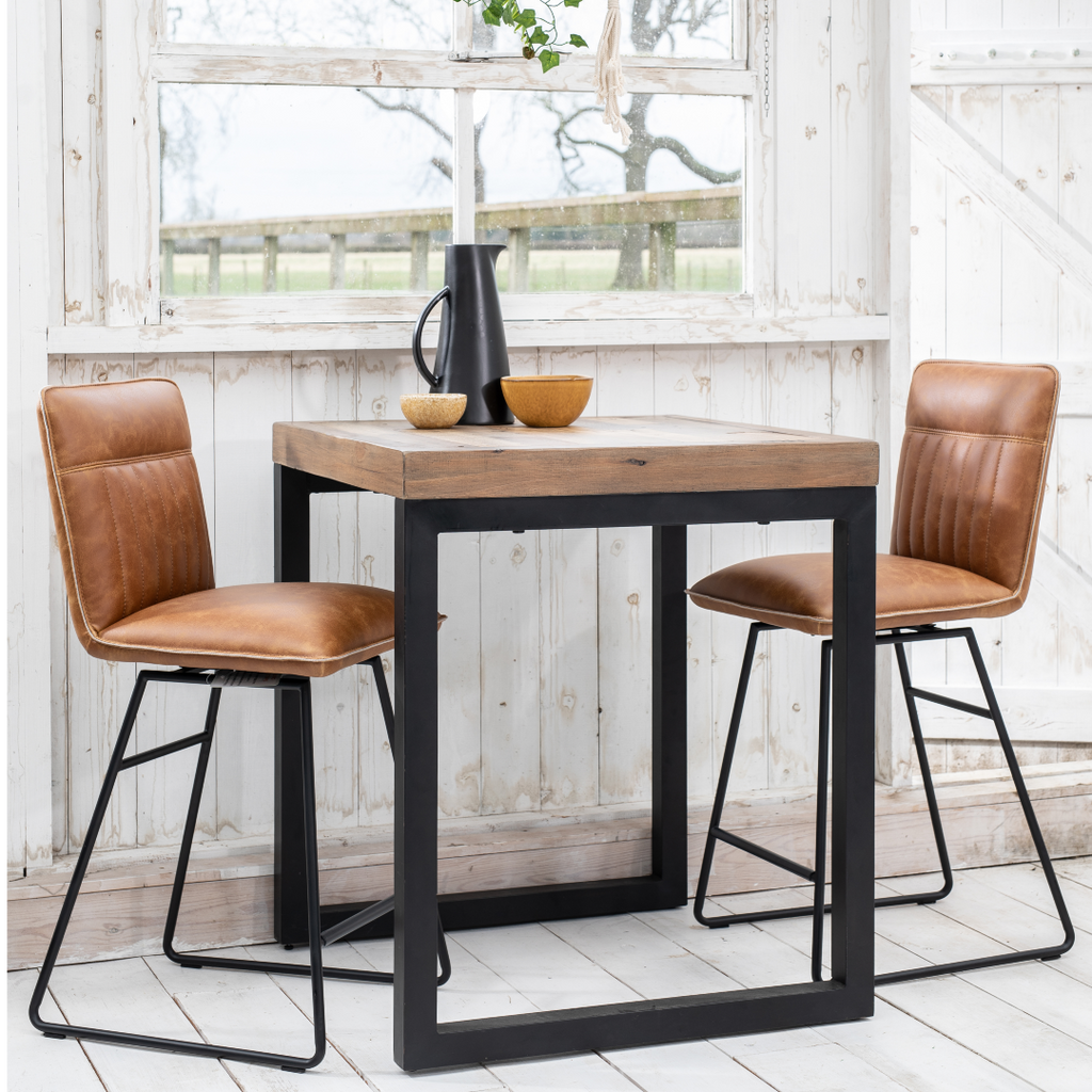 Cooper Tan PU Leather Counter Dining Bar Stool (Pair)