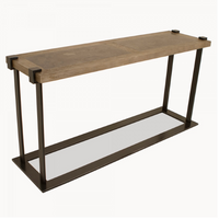 Oak Iron and Stone Console Table 160cm | Annie Mo's