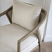 St James Oak and Linen Framed Curved Back Occasional Chair