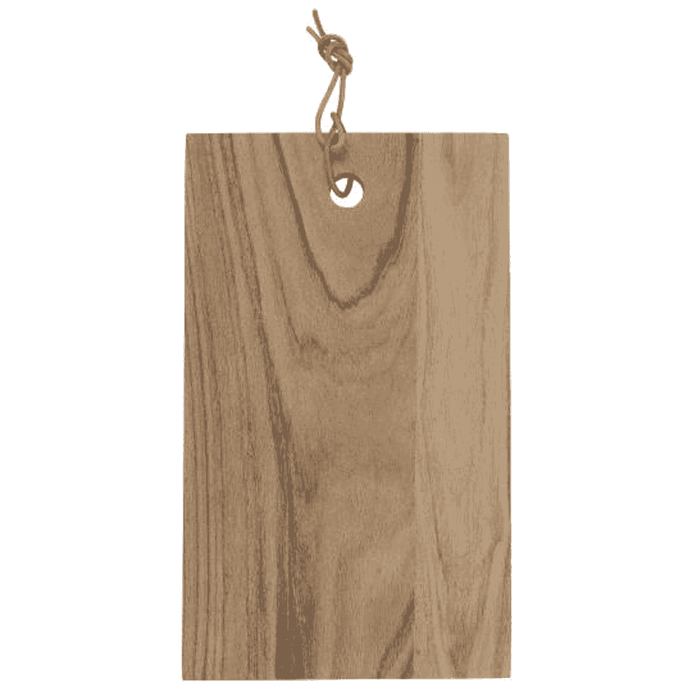 Oiled Acacia Cutting Board with Leather Hanger 30cm | Annie Mo's