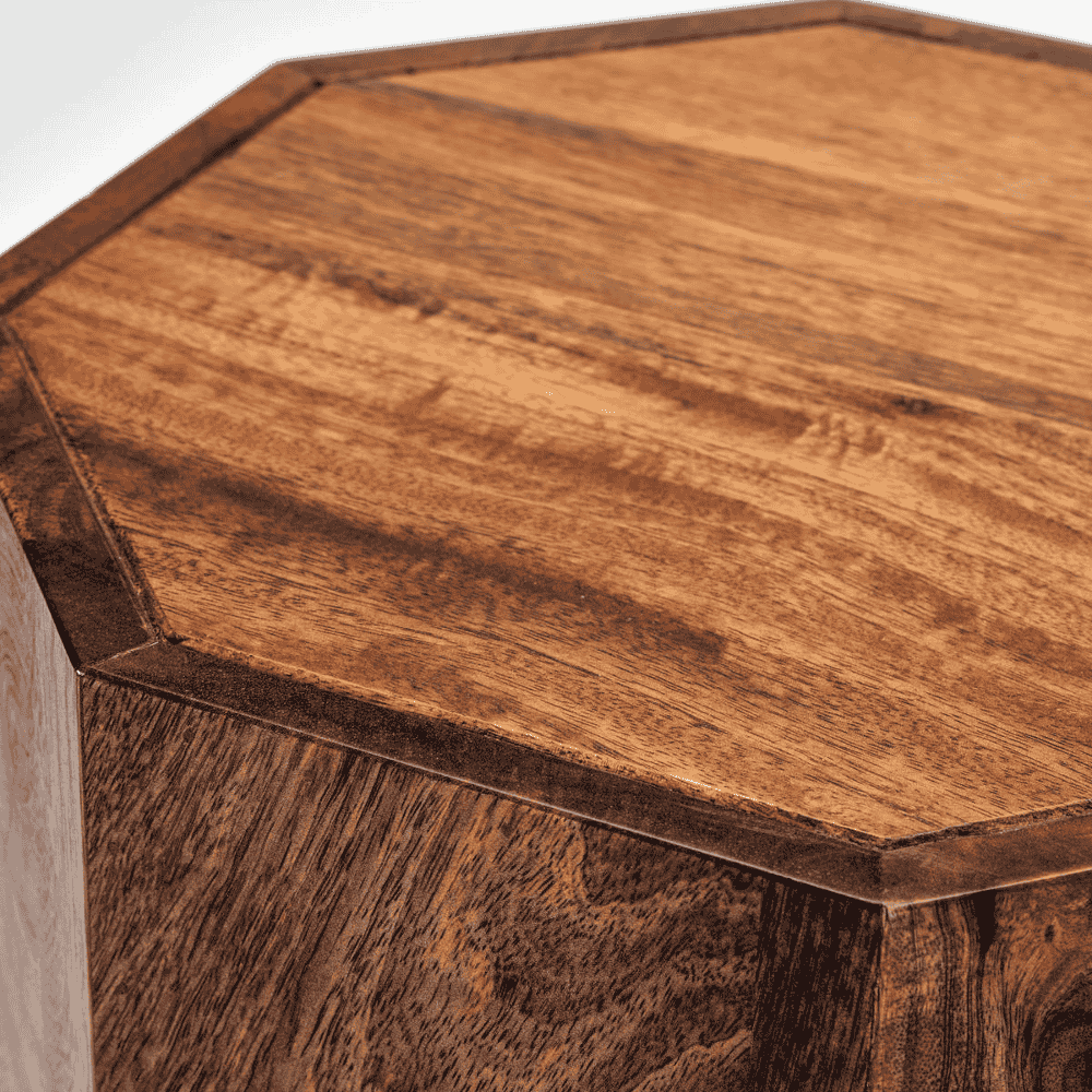Okta Occasional Natural Wood Stool 45cm