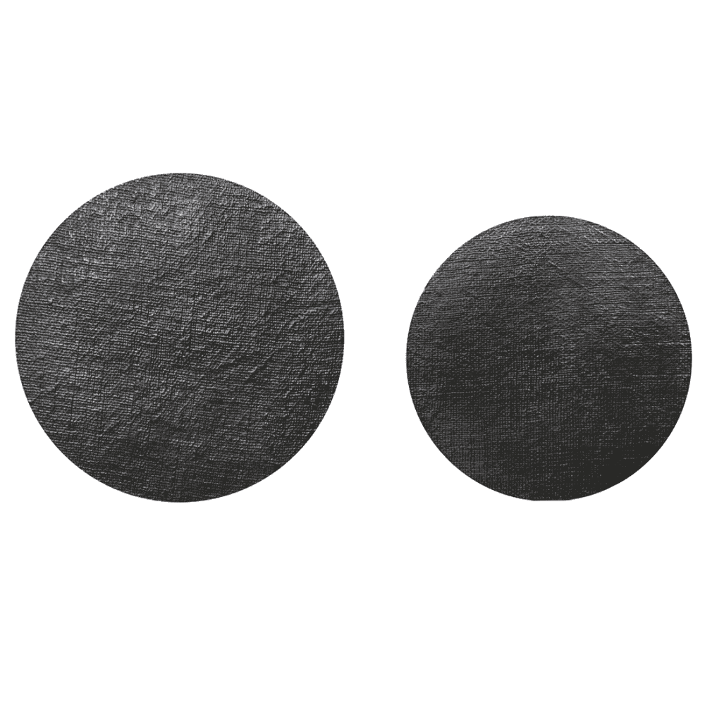 RENGO Textured Black Nickel Nest of Two Tables -D