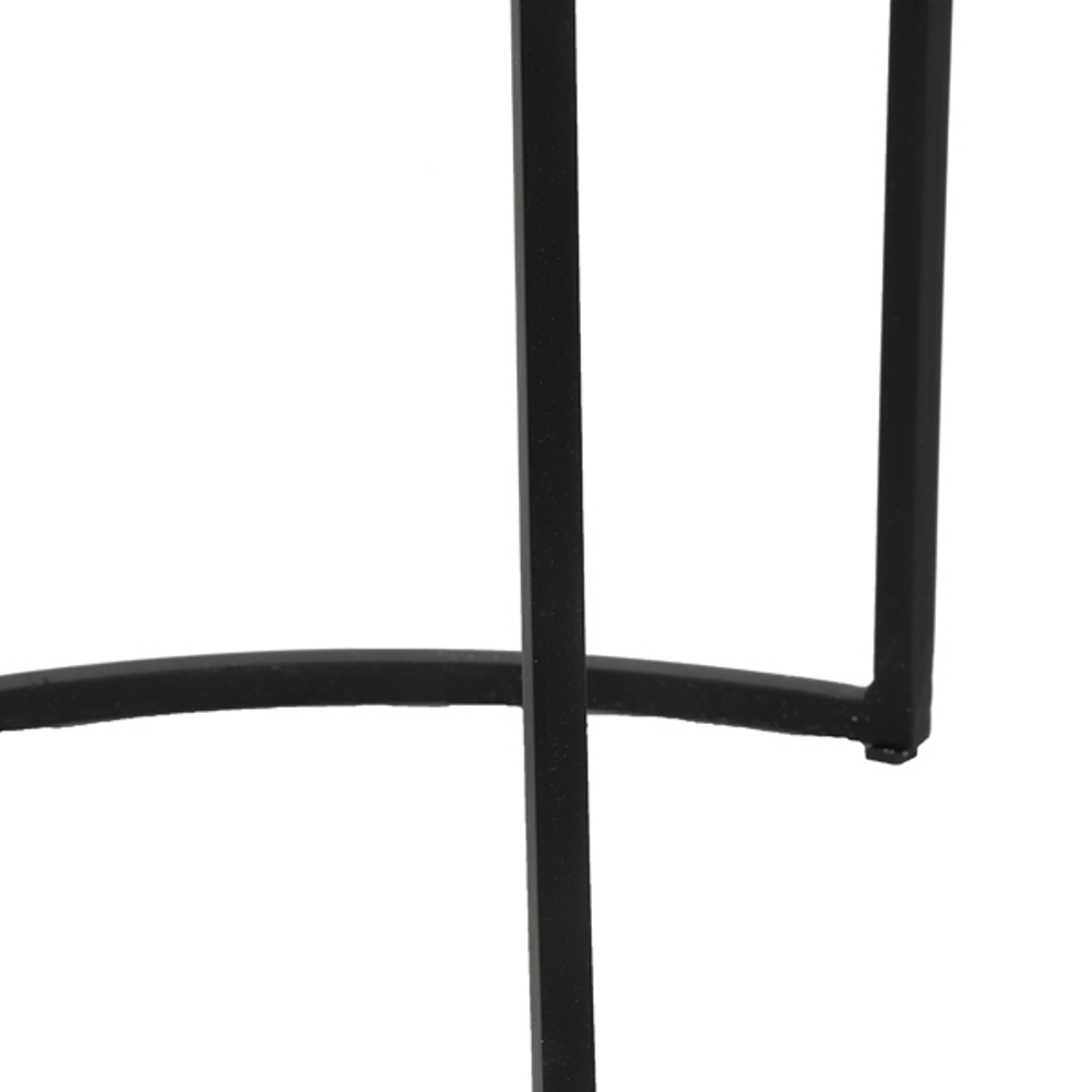 RENGO Textured Bronze Black Metal Nesting Tables 52cm