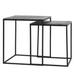 Raw Antiqued Lead Square Nesting Tables 50cm