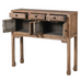 Reclaimed Oak Four Door with Three Drawers Console Table 94cm
