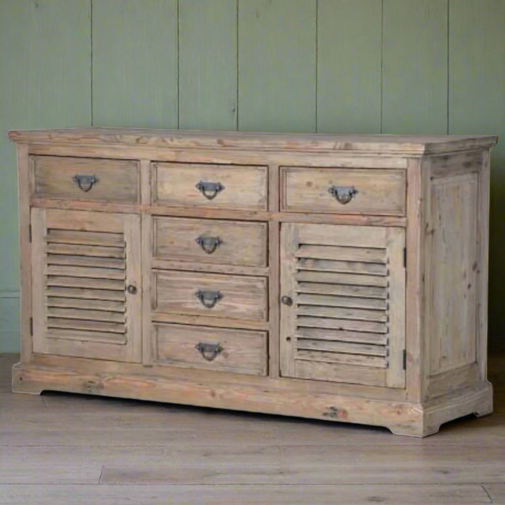 Reclaimed Pine Louvred Sideboard D