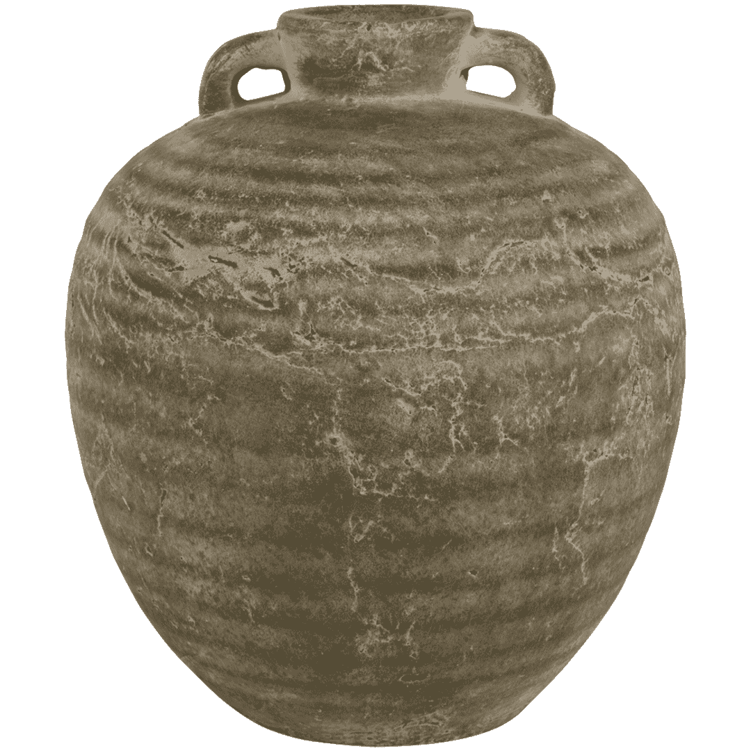 Ribbed Narrow Neck Rustic Vases
