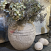 Round Stone Vase 34cm