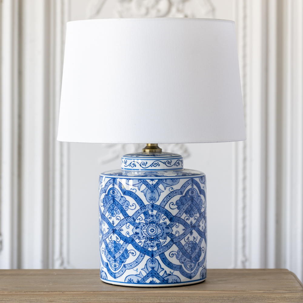 Ruben Lamp with White Shade 47cm