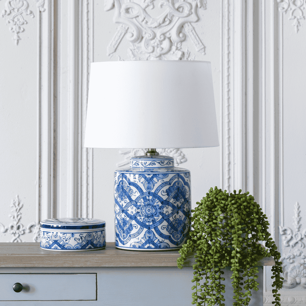 Ruben Lamp with White Shade 47cm | Annie Mo's