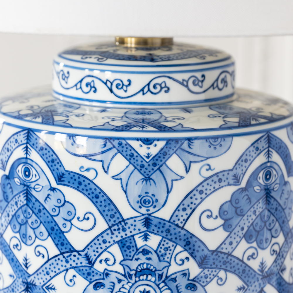 Ruben Lamp with White Shade 47cm