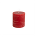 Rustic Pillar Candles in Lipstick Red