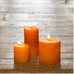 Rustic Pillar Candles in Ochre | Annie Mo's