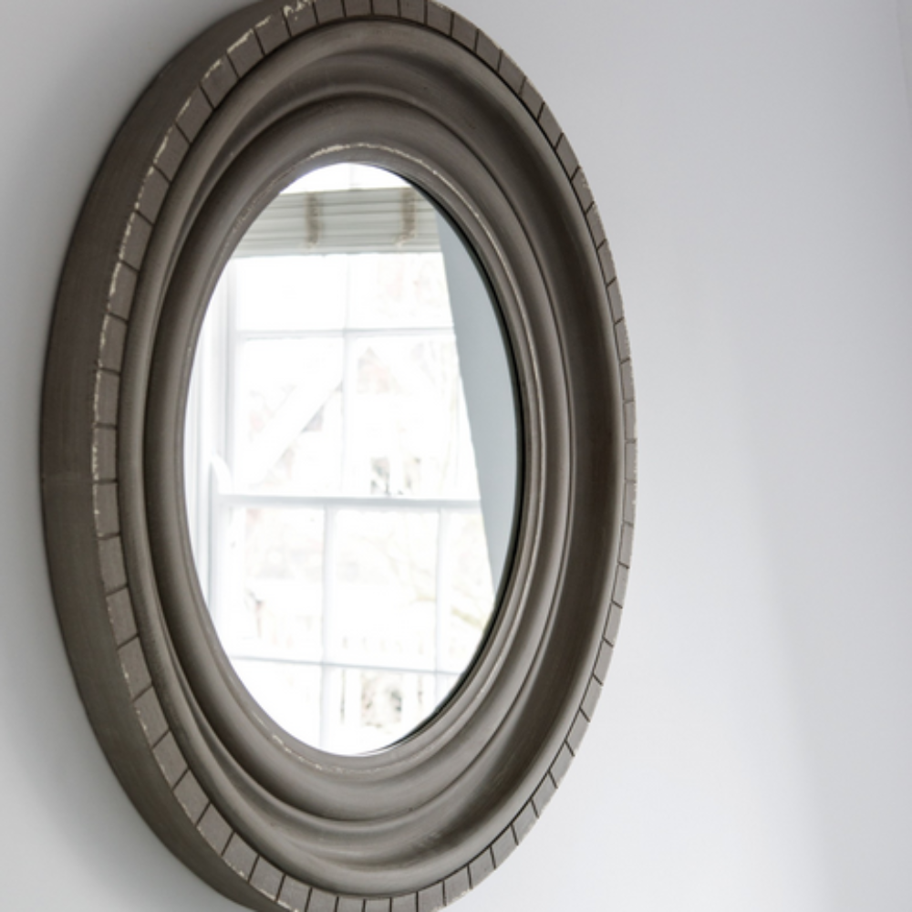 Wilton Grey Round Mirror 3