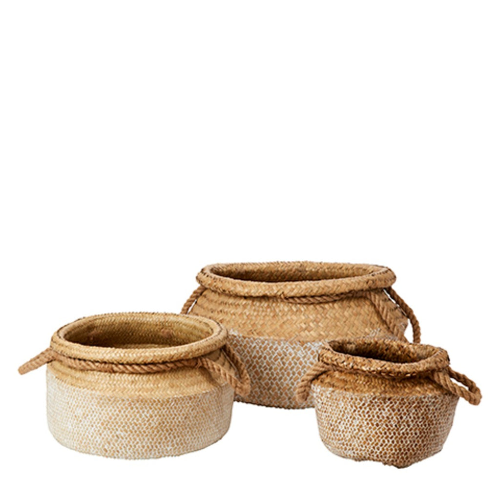 Set of Three Round Seagrass Baskets | Annie Mo's