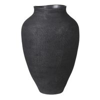 Small Black Rough Finish Vase 39cm | Annie Mo's