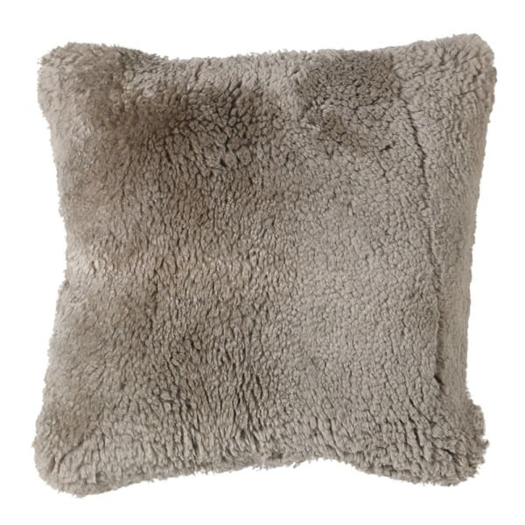 Super Soft Taupe Sheepskin Cushion Cover 45x45cm | Annie Mo's B