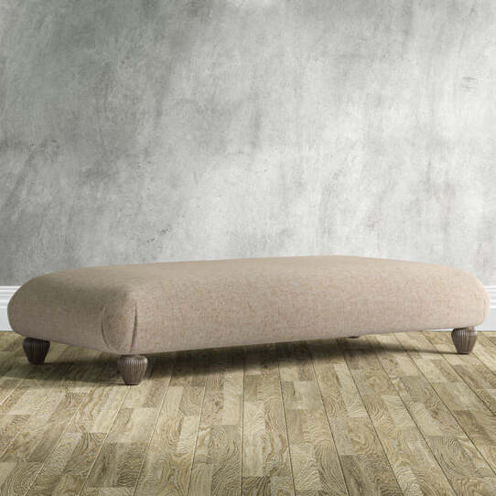 Jacaranda Large Rectangular Plain Top Stool - Bagru Fabrics