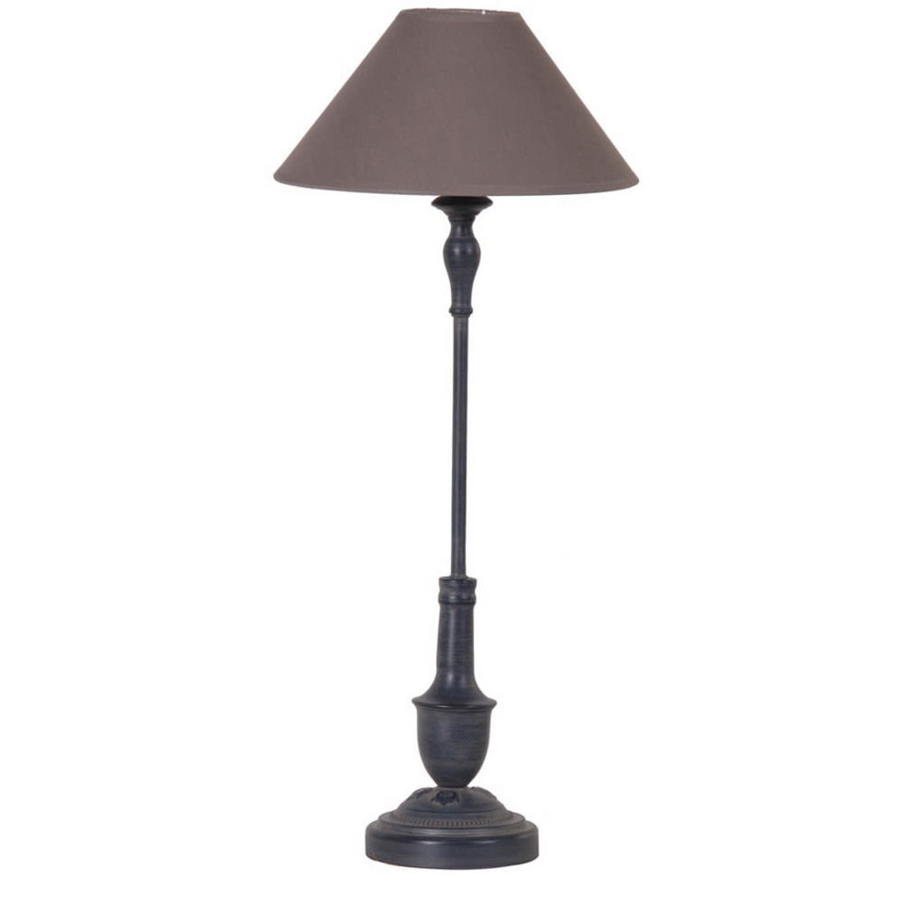 Thin Black Lamp with Grey Shade 69cm | Annie Mo's G