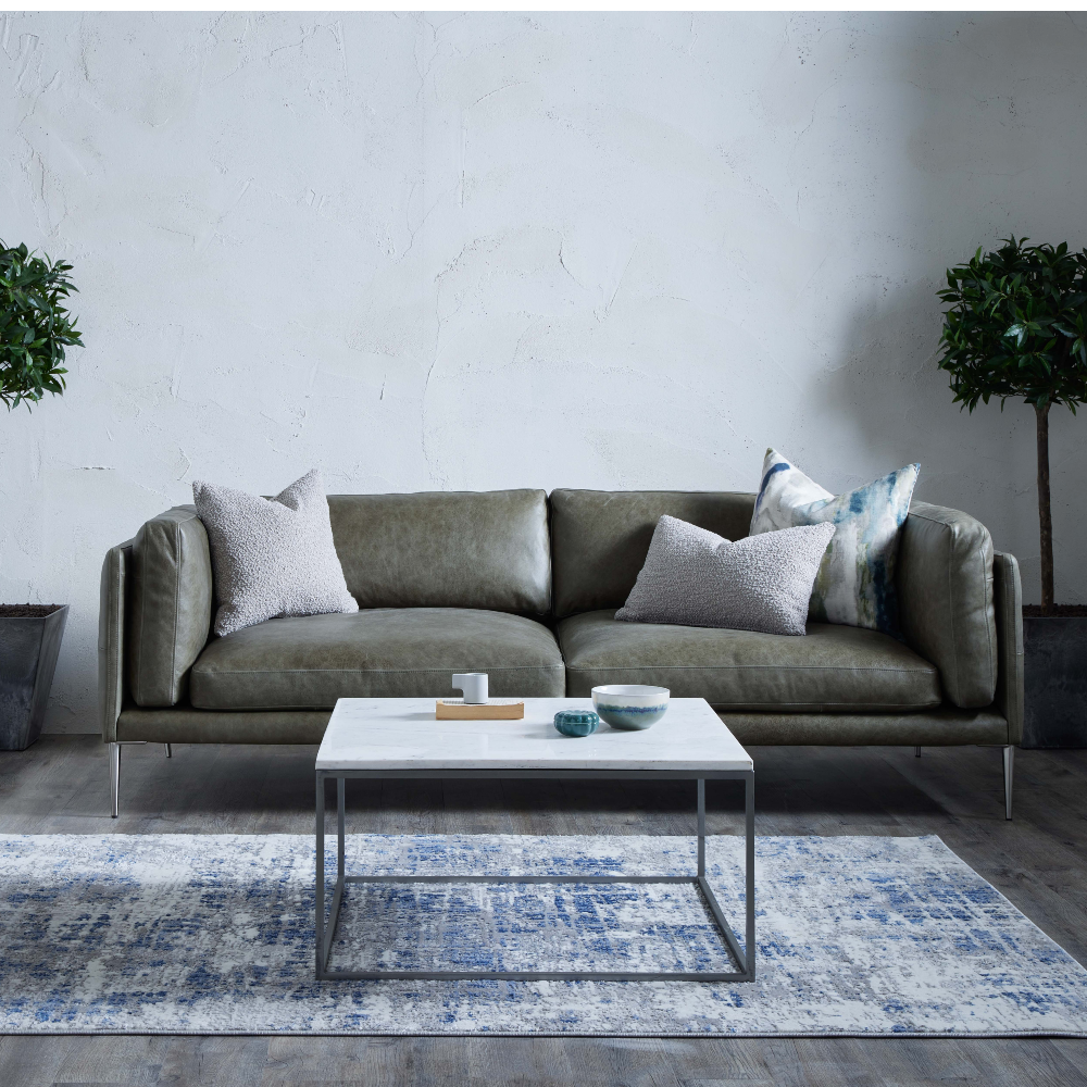 Toni Contemporary Large Sofa - Leather | Annie Mo's