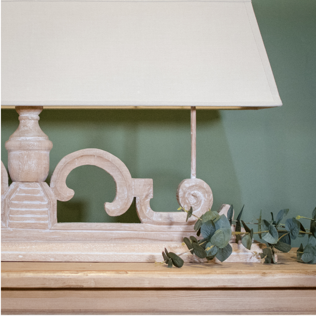 Triple Bulb Table Lamp with Linen Shade 90cm C