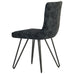 Fusion Dining Chair - Grey and Metal - Rear View | Annie Mo's