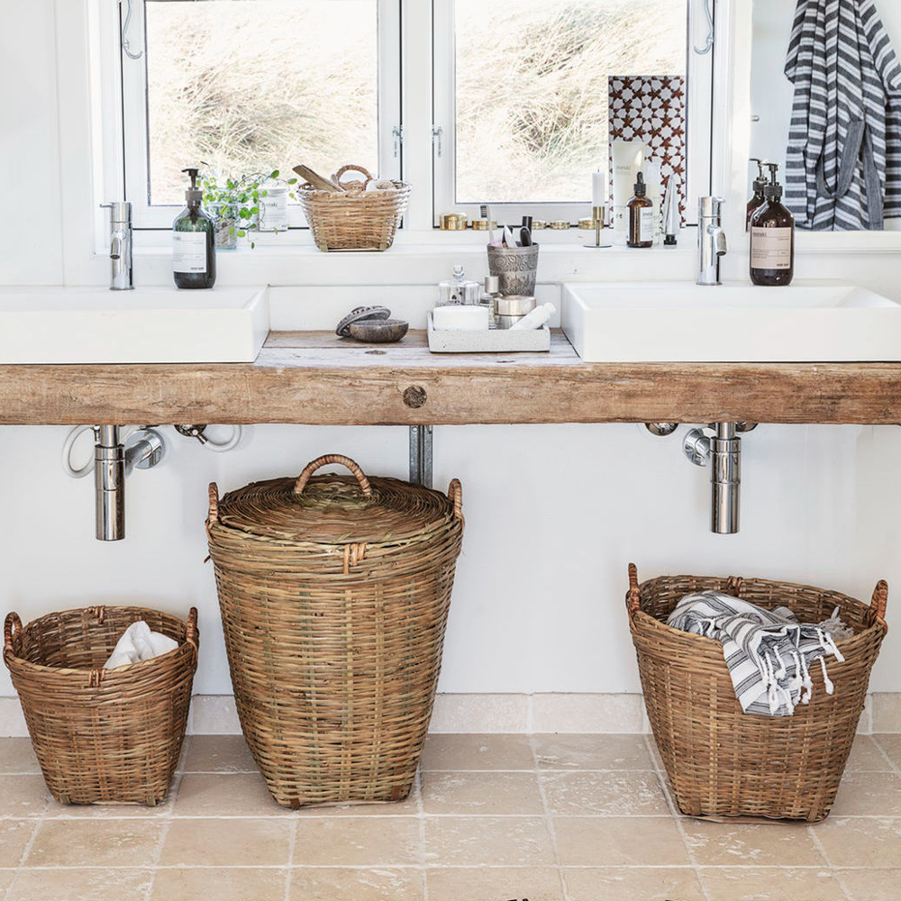 Set of Two Traditional Baskets 42cm - CLEARANCE