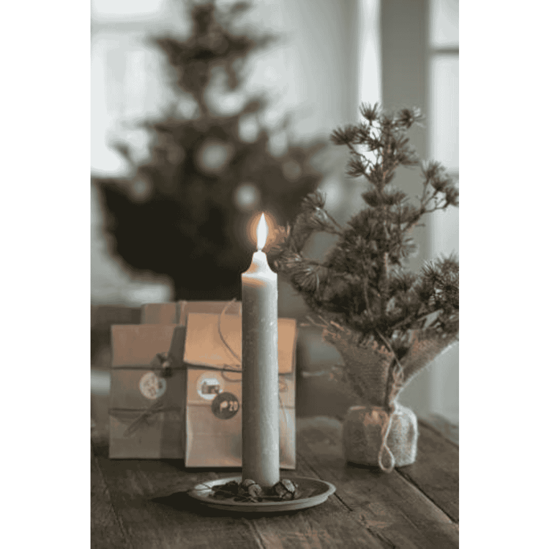 Simplicity Chunky Rustic Candle Holder 15cm
