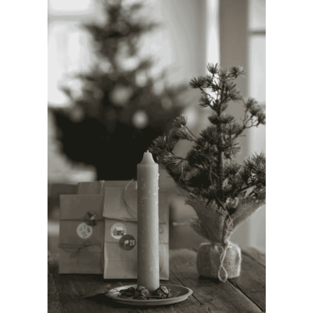 Simplicity Chunky Rustic Candle Holder 15cm