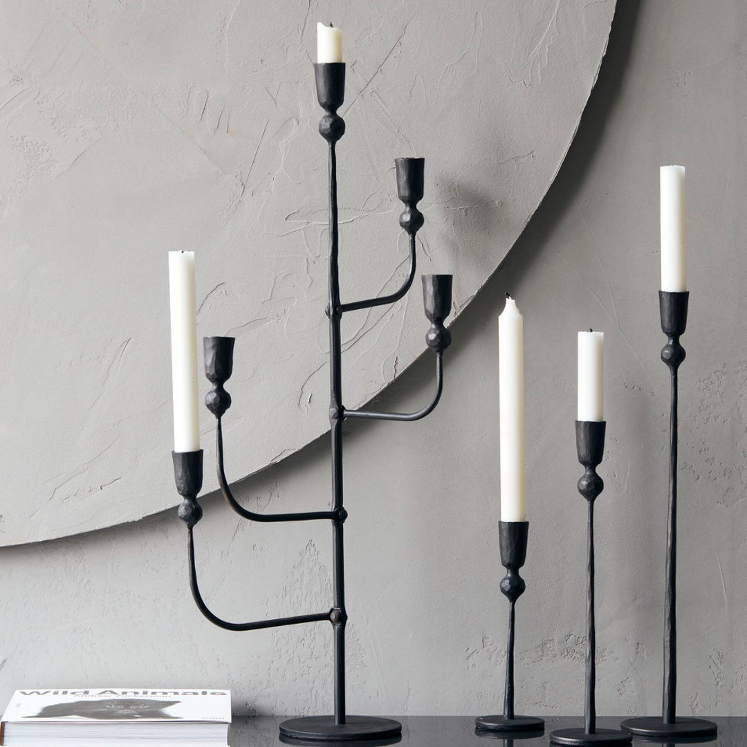 Black Trivo Candle Stick 18cm 1