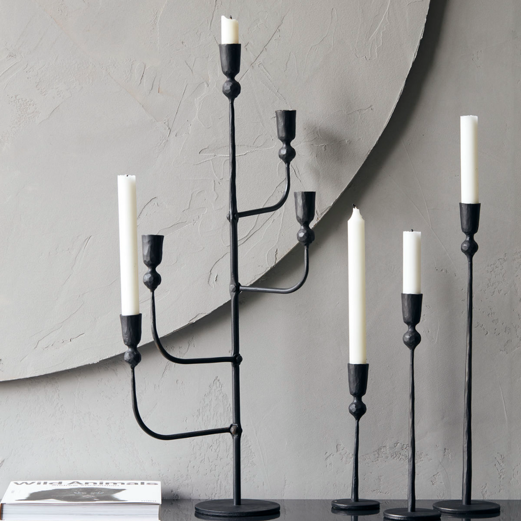 Black Trivo Candle Stick 18cm 1