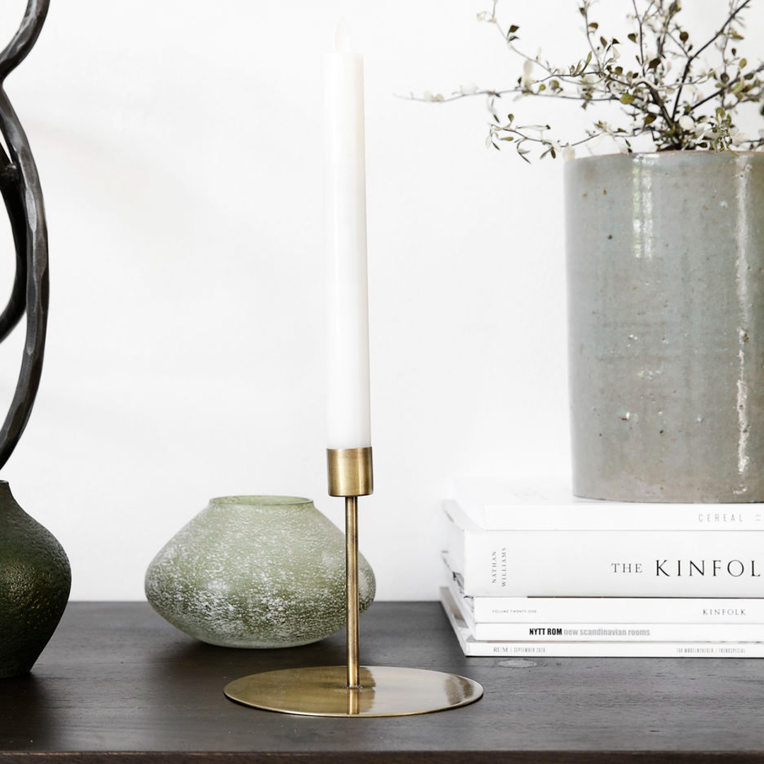 Anit Antique Brass Candle Stick 13cm