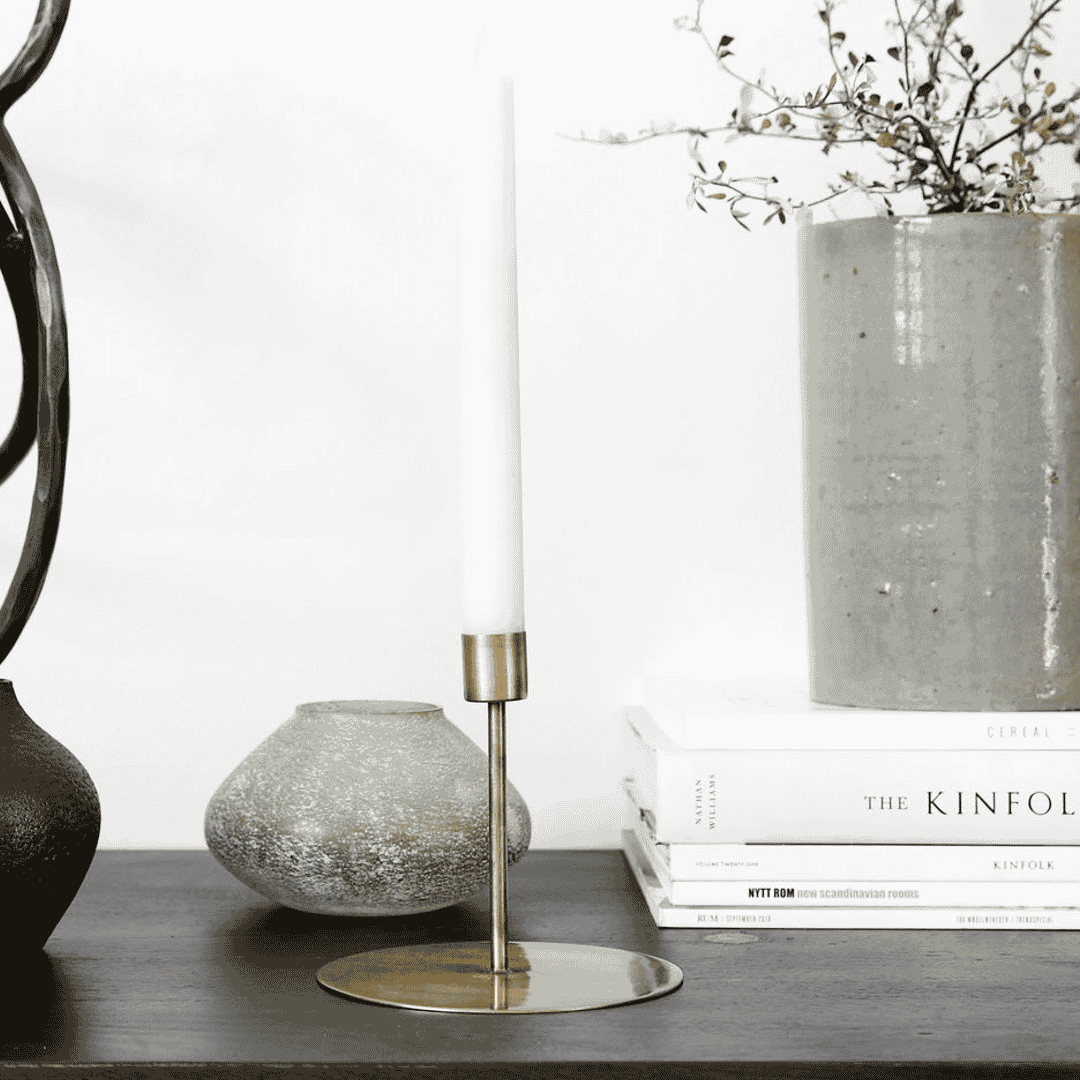 Anit Antique Brass Candle Stick 13cm