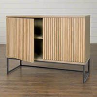 Timo Two Door Sideboard with Slatted Front 90cm High