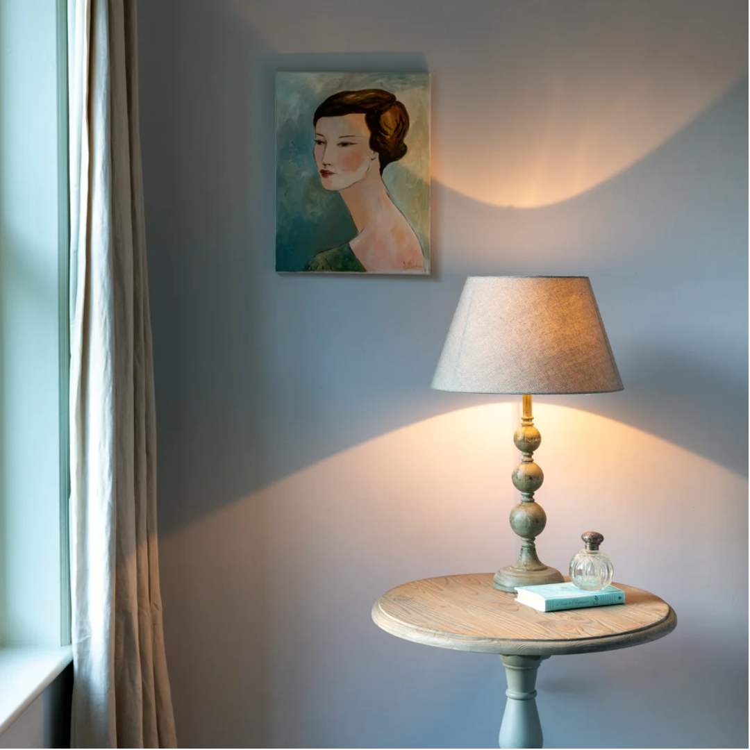 Table Lamp Stonewash Grey 49cm