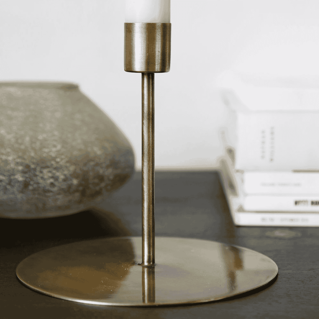 Anit Antique Brass Candle Stick 13cm