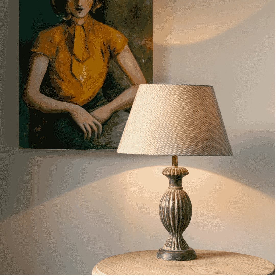 Table Lamp Stonewash Grey 43cm