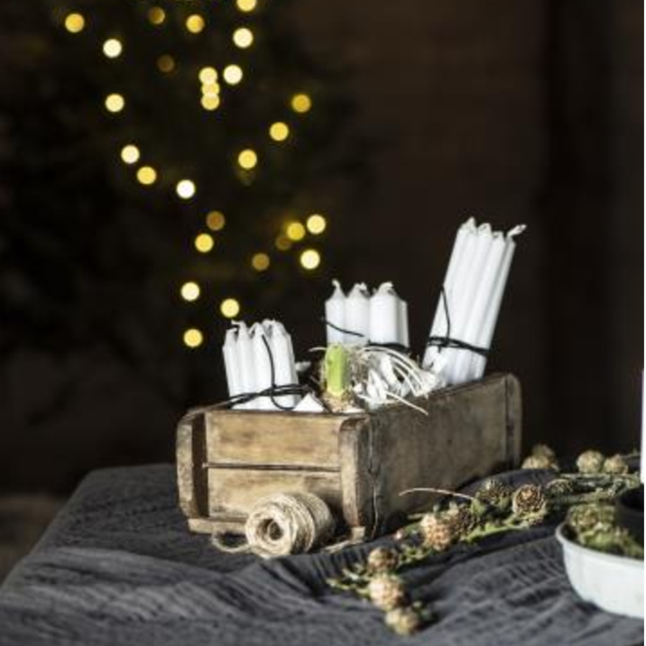 White Taper Candle 20cm