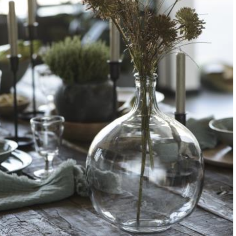 Round Balloon Glass Vase 31cm