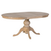 Weathered Extending Round Dining Table Extended Annie Mo's