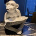 White Monkey With Bowl Figure