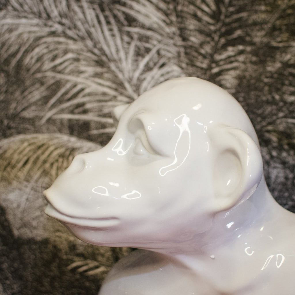 White Monkey With Bowl Figure C